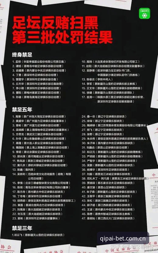 中国足协第三批禁足名单深度解析——赛事公平性观察指南